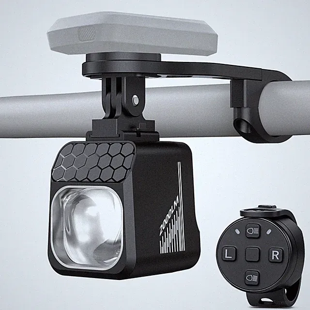 2000 Lumens Bike Headlight, Compatible with Garmin/Bryton, High & Low Beam An...
