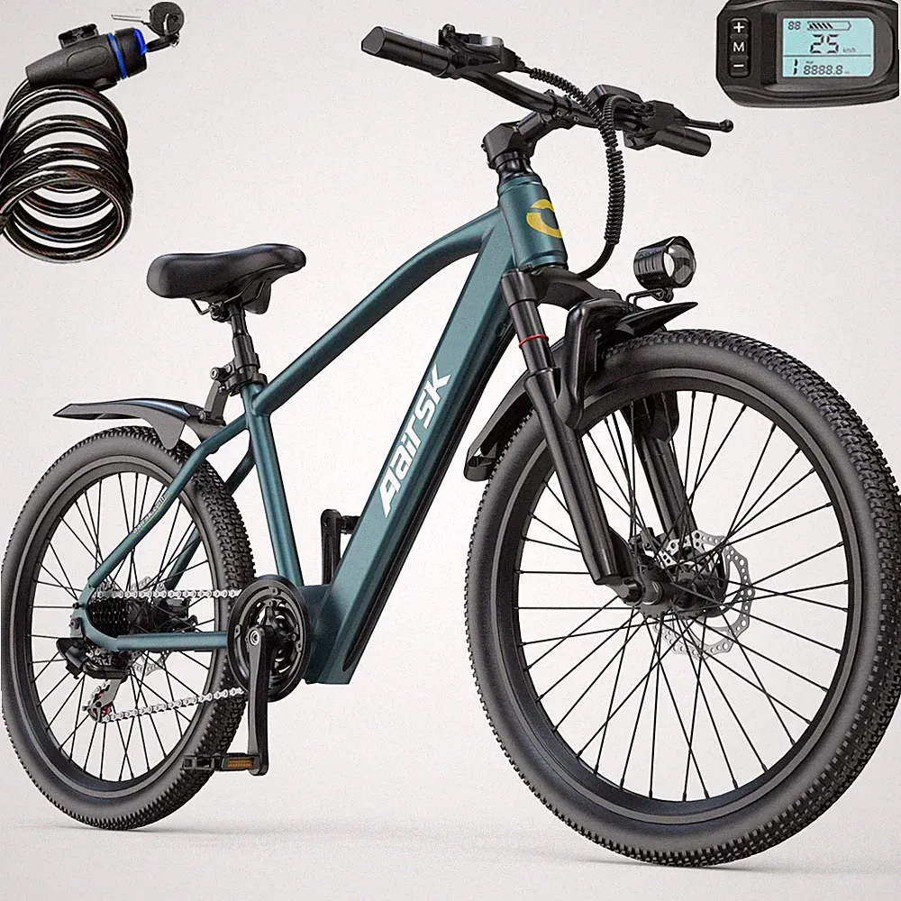 26'' Electric Bike for Adults, 748W Peak Motor 36V 10Ah Battery E Mountain Bike