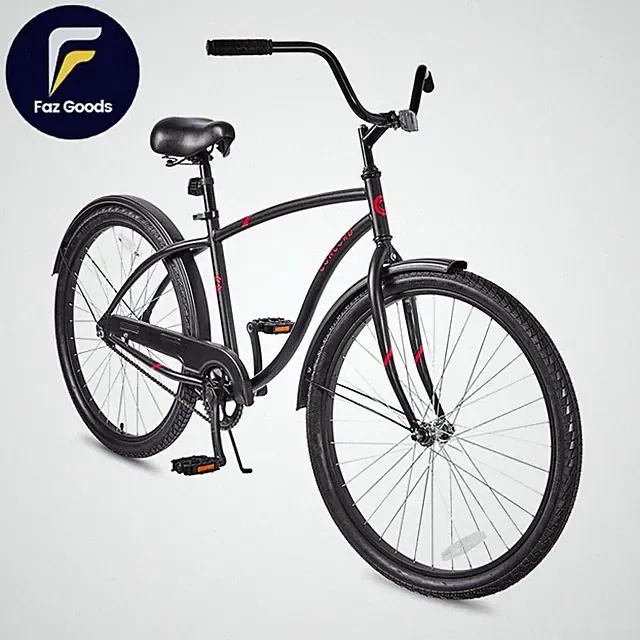 26" Pacifica Cruiser Bicycle Fits Riders 5'2" - 5'10" Adult Unisex Matte Black