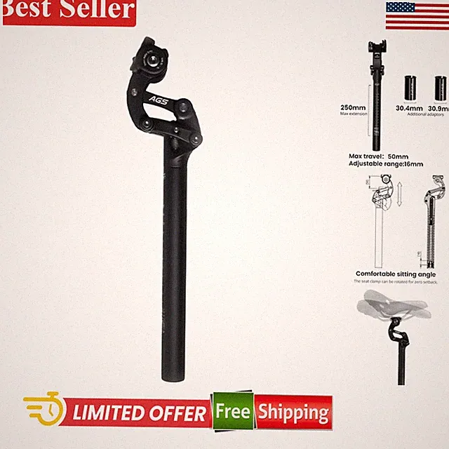 27.2mm Bicycle Suspension Seat Post with Adjustable Mechanism - Comfort Assured