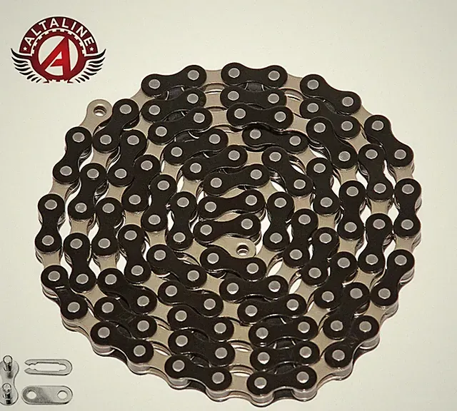 2TONE BLACK SINGLE SPEED BIKE CHAIN OLD SCHOOL BMX VINTAGE SCHWINN CRUISER FIXIE