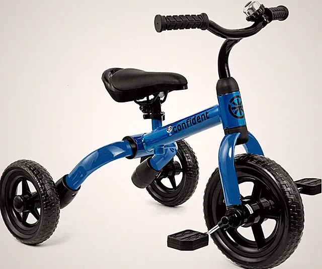3-in-1 Folding Tricycle for Toddlers 2-5 Years, Adjustable Seat, Blue