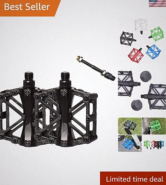All-Terrain Aluminum Bike Pedals with Sealed Bearings - Safe & Reliable 9/16"