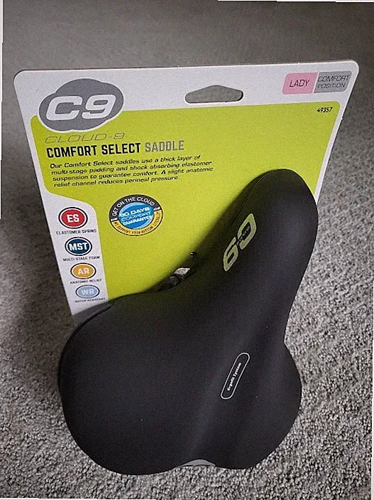 Cloud-9 Sport Bicycle Seat, Suspension, Comfort Saddle – 10" x 8" Brand New