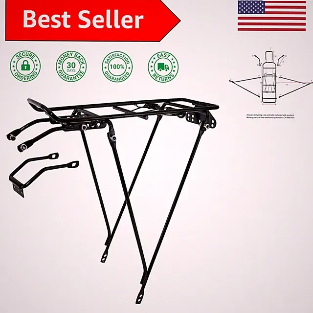Durable 22 lb Capacity Bicycle Rack for Easy Cargo Transport - Fits Most Bikes