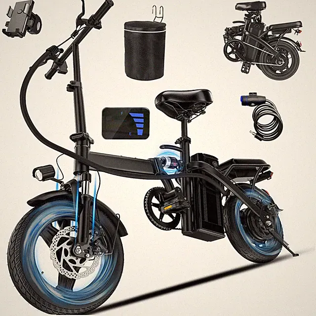 Folding Electric Bike for Adults and Teens 560W Motor 24MPH Speed 48V 10AH Ebike