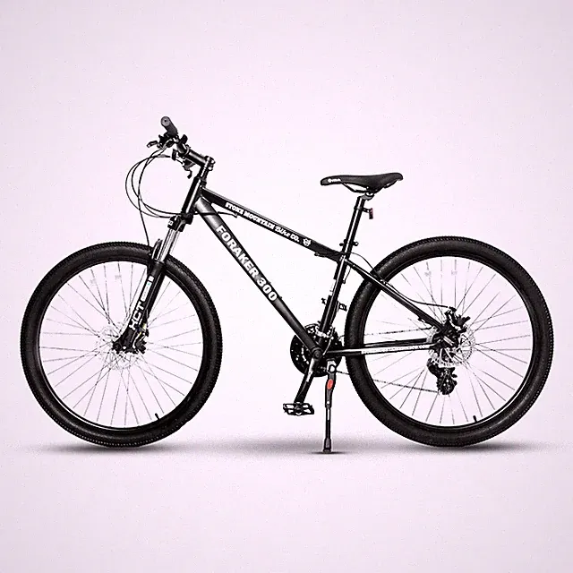FORAKER 300 Mountain Bike Bicycle, Aluminum Frame 21-Speed Disc Brakes Black