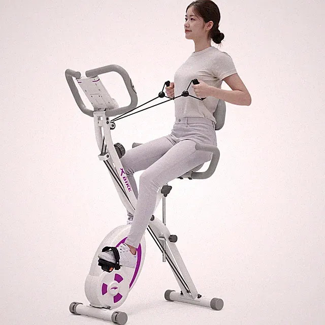 Leikefitness Folding Recumbent Bike Stationary Bike LCD Monitor Exercise Bike